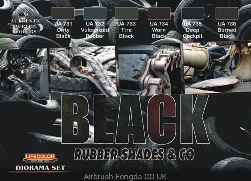 LifeColor CS29 Camouflage Set „Burned“ – 6 Acrylfarben à 22 Ml, Modellbau, Rissbeständig