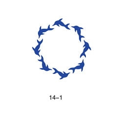 Glitter tattoo stencil Fengda 14-01