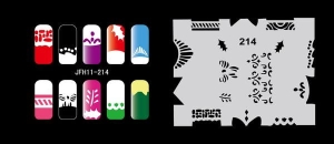 Airbrush nail art stencil Fengda JFH11-214