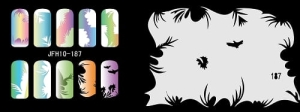Airbrush nail art stencil Fengda JFH10-187