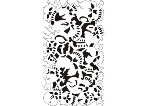 Airbrush mylar stencil - Skull B002