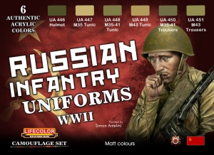 Diorama Set LifeColor CS42 - Russian Infantry Uniforms