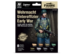Vallejo Model Color Set 70246 Wehrmacht Unteroffizier Early War (8) + figure