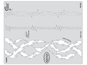 ARTOOL FX3 20 SP FX3 Barby Freehand Airbrush Template by Craig Fraser