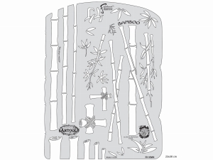 ARTOOL FH KM 4 Kanji Master Bamboo Freehand Airbrush Template by Dennis Mathewson