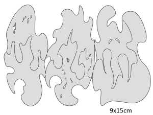 ARTOOL FH NS 3 True Fire Nano (3 pcs.) Freehand Airbrush Templates by Mike Lavallee