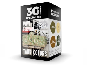 AK Acrylics 3Gen AVF SET AK11686 WWI GERMAN TANK COLORS (4x17ml)
