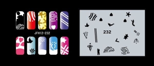 Airbrush nail art stencil Fengda JFH12-232