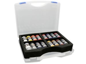 Wicked Colors Case Detail (14x60ml Paint, 1x60 ml Airbrush Cleaner, 1x60ml Reducer)