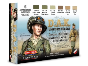 LifeColor Set CS58 D.A.K. Uniform Colors German Military uniforms WWII Afrikakorps