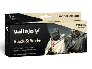 Vallejo Model Color Effects Set 70151 Black & White (8) by Angel Giraldez