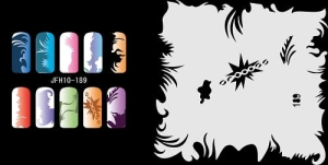 Airbrush nail art stencil Fengda JFH10-189