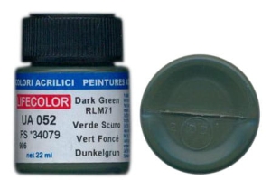 LifeColor UA052 mimetic dark green rim 71