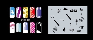 Airbrush nail art stencil Fengda JFH12-231