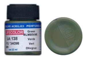 LifeColor UA138 mimetic green rim 80 var