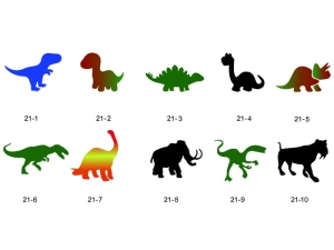 Glitter tattoo stencils SET Fengda S21