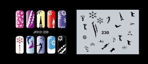Airbrush nail art stencil Fengda JFH12-230
