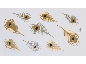 Gold Silver Black | Jewelry Flash Tattoo stickers X-004, 15x9cm