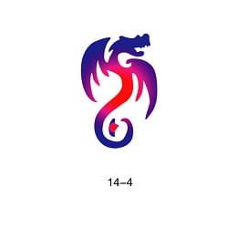 Glitter tattoo stencil Fengda 14-04