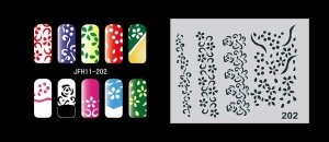 Airbrush nail art stencil Fengda JFH11-202