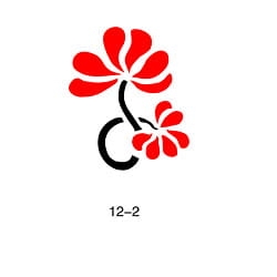 Glitter tattoo stencil Fengda 12-02