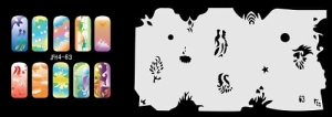 Airbrush nail art stencil Fengda JFH04-063