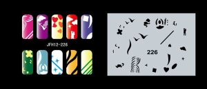Airbrush nail art stencil Fengda JFH12-226