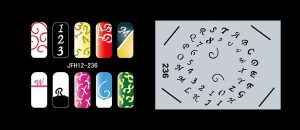 Airbrush nail art stencil Fengda JFH12-236
