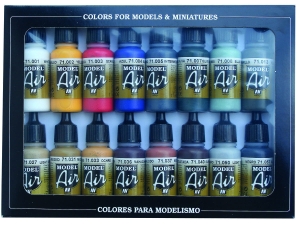 Vallejo Model Air Set 71178 Basic Color Pack (16)