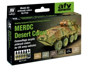 Vallejo Model Air AFV Set 71212 MERDC Desert Colors (6)