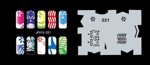 Airbrush nail art stencil Fengda JFH12-221