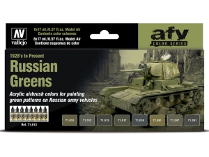 Vallejo Model Air AFV Set 71613 Russian Greens (1928's to Present) (8)