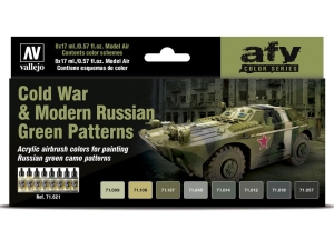 Vallejo Model Air AFV Set 71621 Cold War & Modern Russian Green Patterns (8)