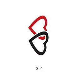 Glitter tattoo stencil Fengda 03-01