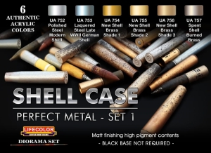 Set LifeColor CS47 SHELL CASE Perfect Metal - SET1