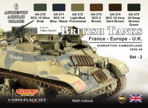 Set LifeColor CS44 British Tanks France-Europe-UK SET2