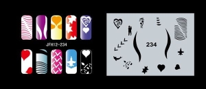 Airbrush nail art stencil Fengda JFH12-234