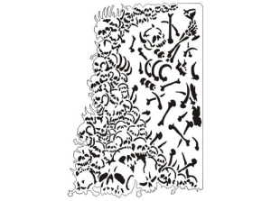 Airbrush mylar stencil - Skull B007
