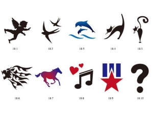 Glitter tattoo stencils SET Fengda S18