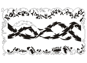 Airbrush mylar stencil - Skull B006