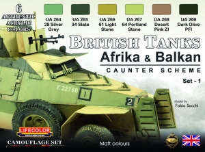 Set LifeColor CS43 British Tanks Afrika & Balkan