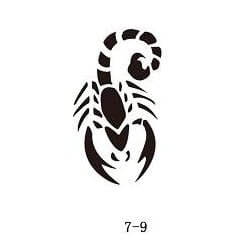 Glitter tattoo stencil Fengda 07-09