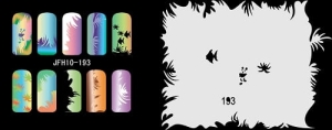 Airbrush nail art stencil Fengda JFH10-193