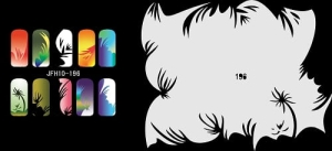 Airbrush nail art stencil Fengda JFH10-196