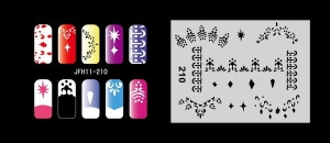Airbrush nail art stencil Fengda JFH11-210