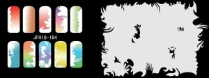 Airbrush nail art stencil Fengda JFH10-194