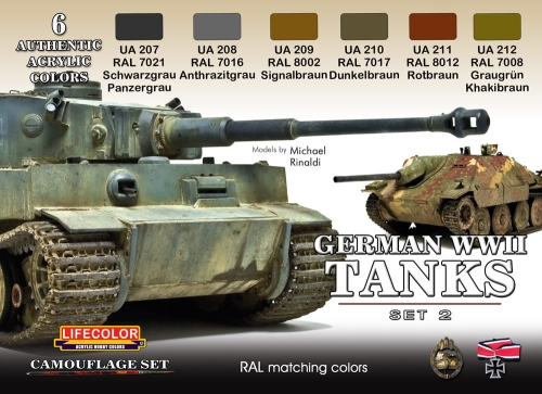 Set De Peinture Lifecolor - Camouflage Chars Allemands WWII (Set 1) - Occasion