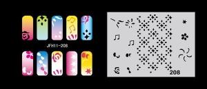 Airbrush nail art stencil Fengda JFH11-208