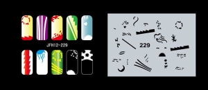 Airbrush nail art stencil Fengda JFH12-229