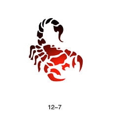 Glitter tattoo stencil Fengda 12-07